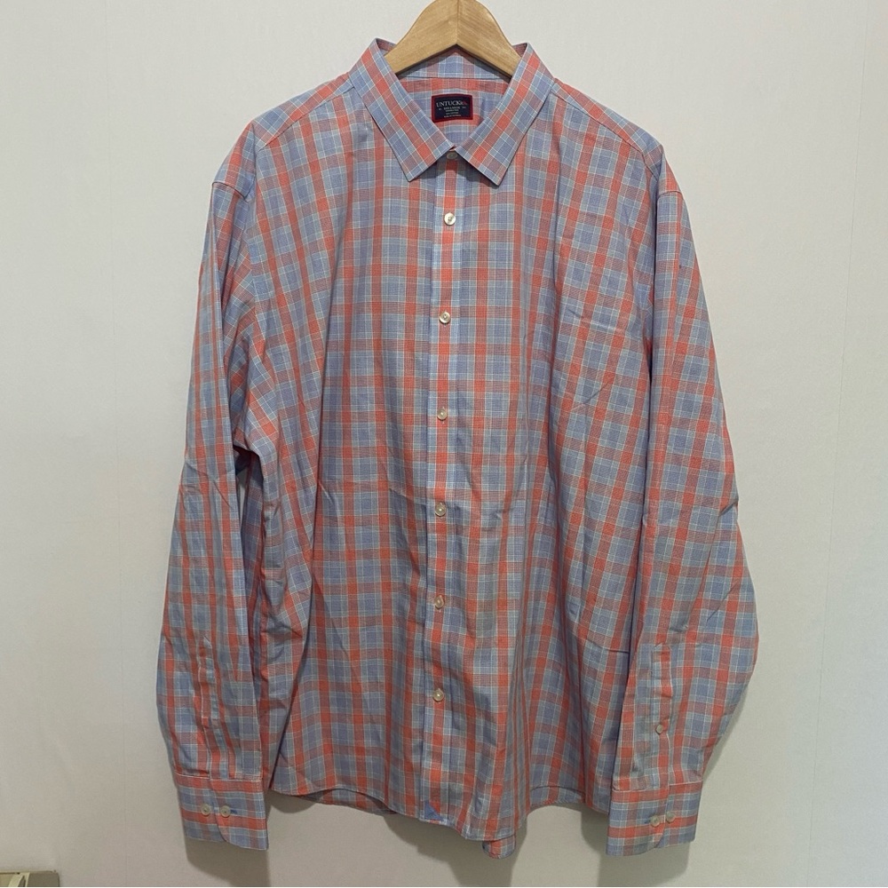 UNTUCKit Morey‎ WF Plaid Button Up Shirt XXXL Regular Fit Cotton Office Business